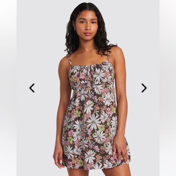 RVCA Black Floral Hillside Strappy Mini Dress - Picture 2 of 7